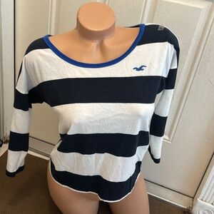 hollister top tee tshirt xs striped